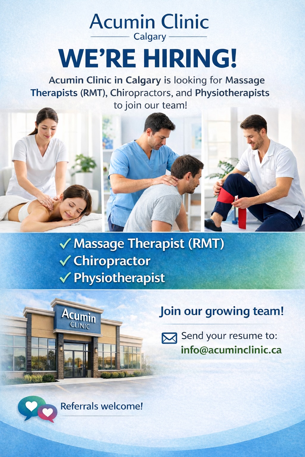 Acumin Clinic Hiring Poster